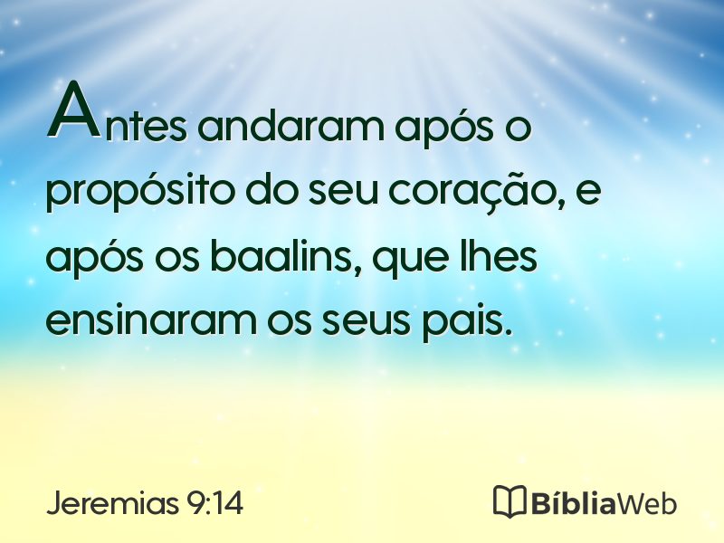 Jeremias 9:14 em imagem para compartilhar
