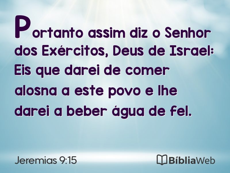 Jeremias 9:15 em imagem para compartilhar
