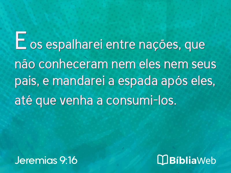 Jeremias 9:16 em imagem para compartilhar
