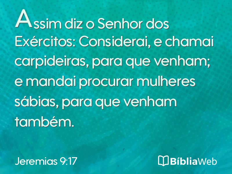 Jeremias 9:17 em imagem para compartilhar