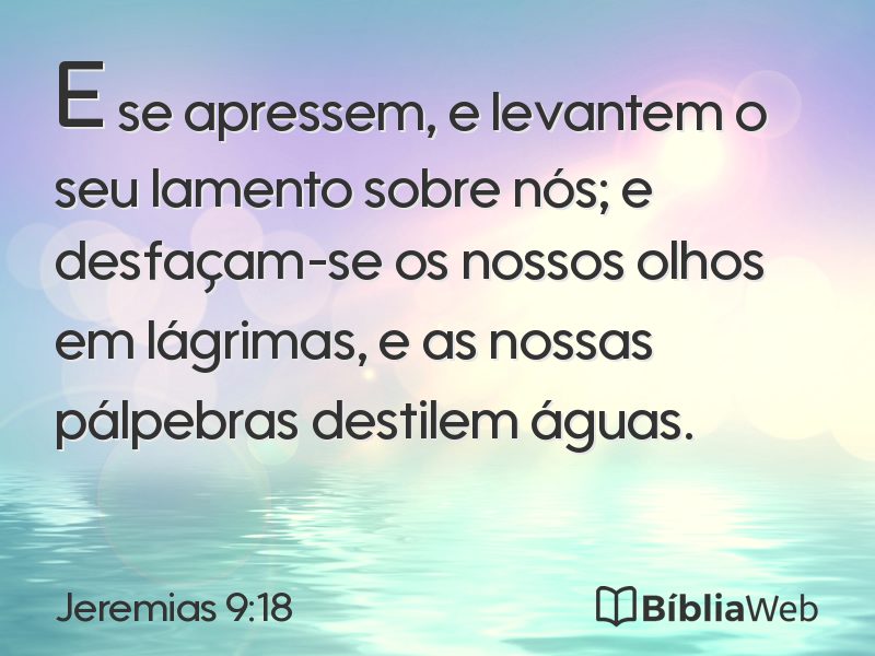 Jeremias 9:18 em imagem para compartilhar