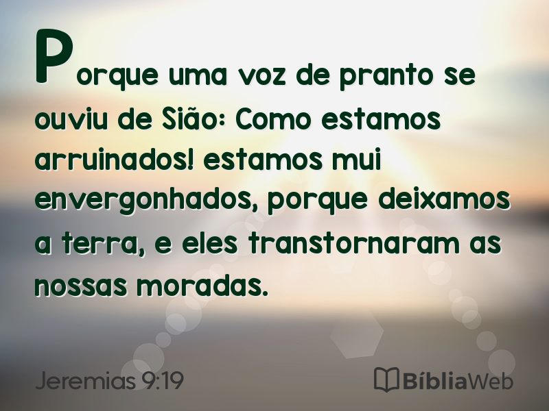 Jeremias 9:19 em imagem para compartilhar