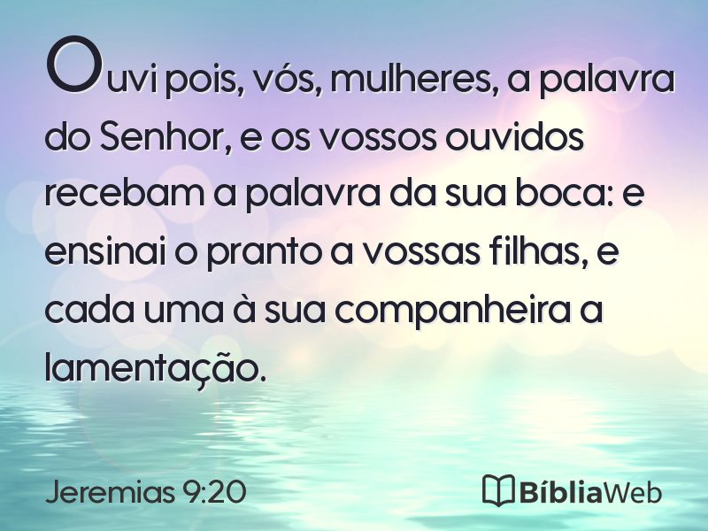 Jeremias 9:20 em imagem para compartilhar