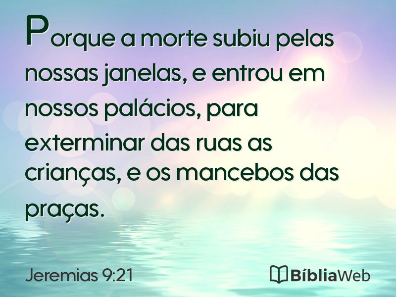 Jeremias 9:21 em imagem para compartilhar