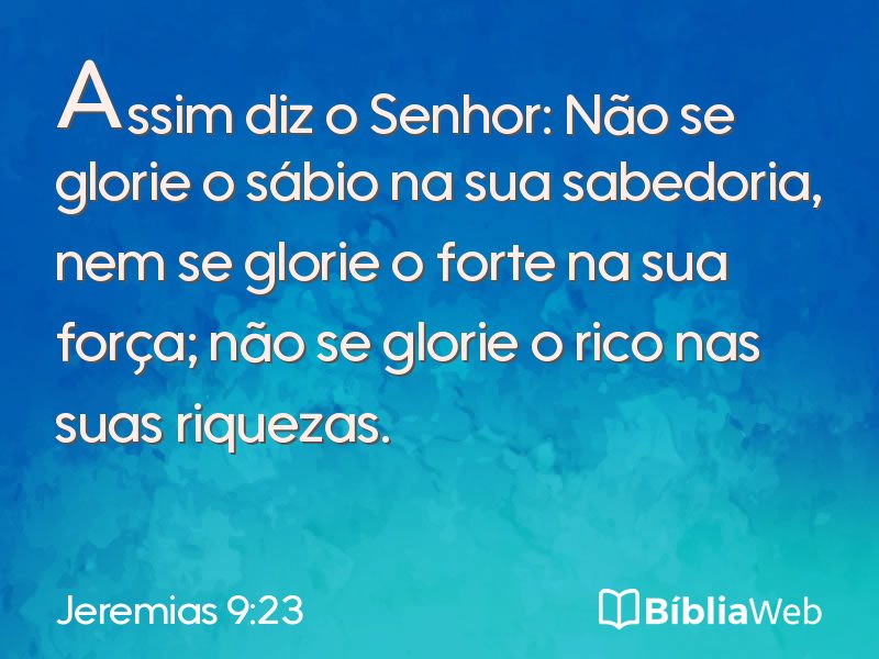 Jeremias 9:23 em imagem para compartilhar