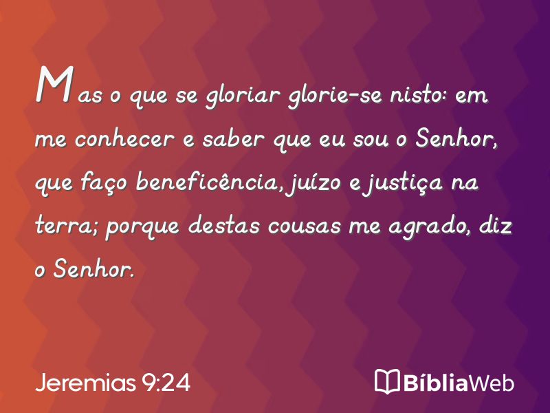 Jeremias 9:24 em imagem para compartilhar