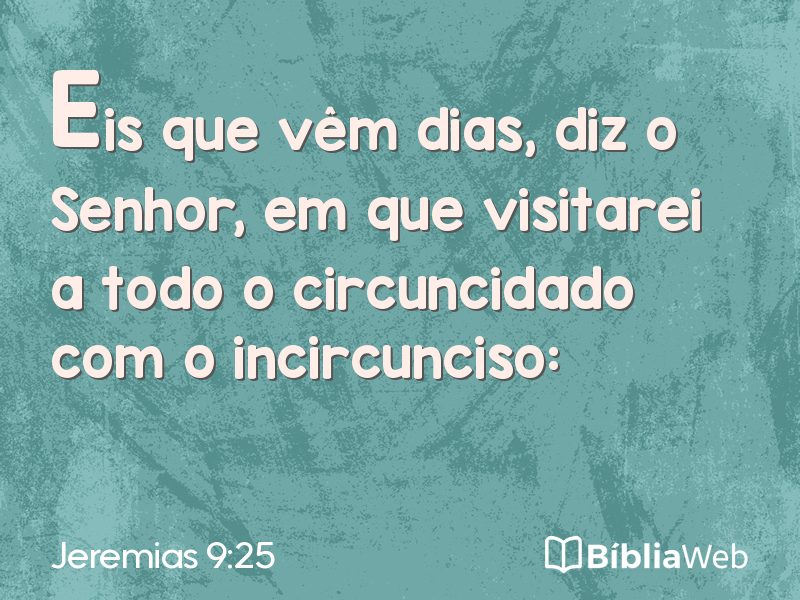 Jeremias 9:25 em imagem para compartilhar