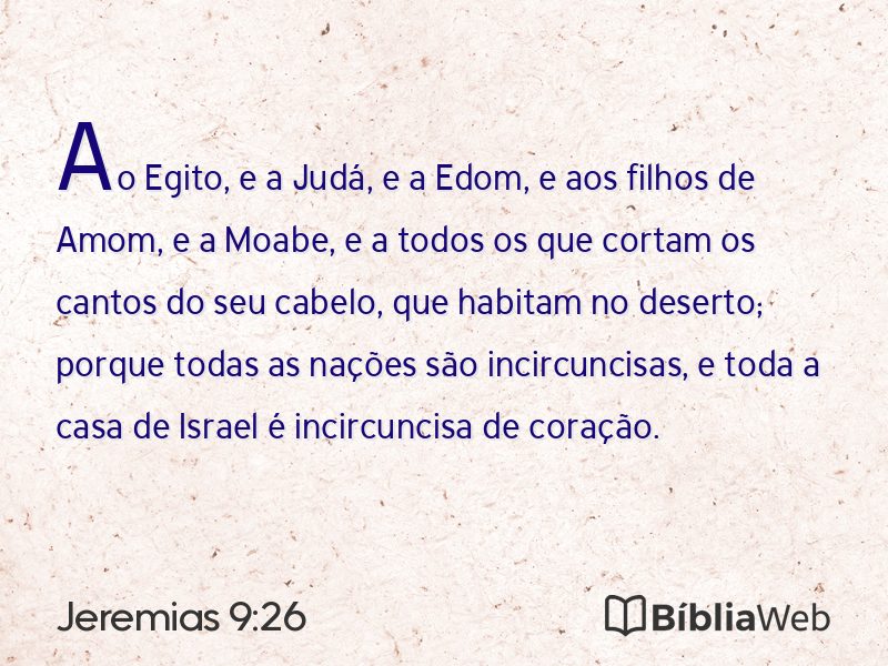 Jeremias 9:26 em imagem para compartilhar