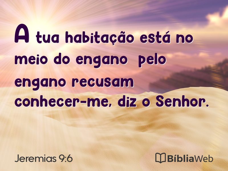 Jeremias 9:6 em imagem para compartilhar