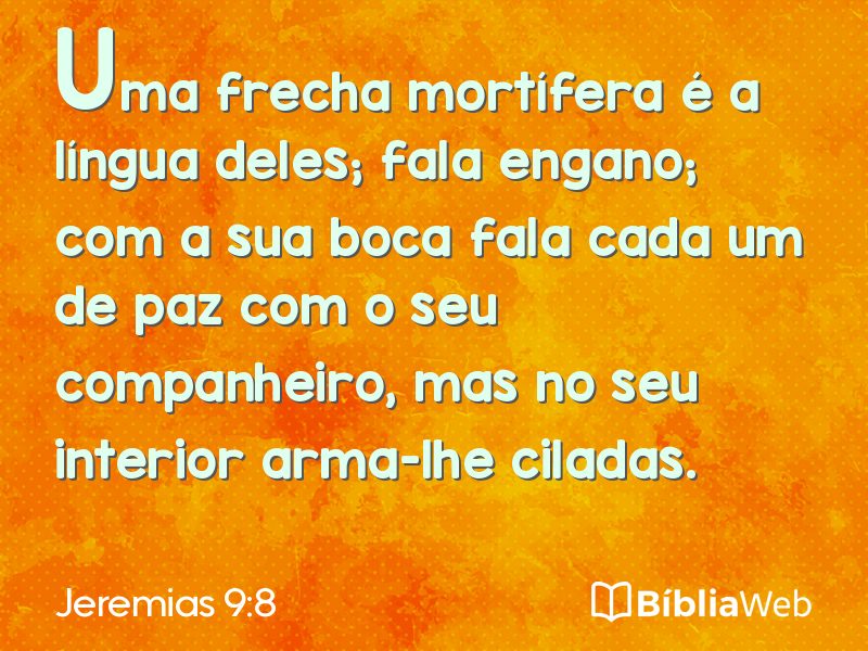 Jeremias 9:8 em imagem para compartilhar