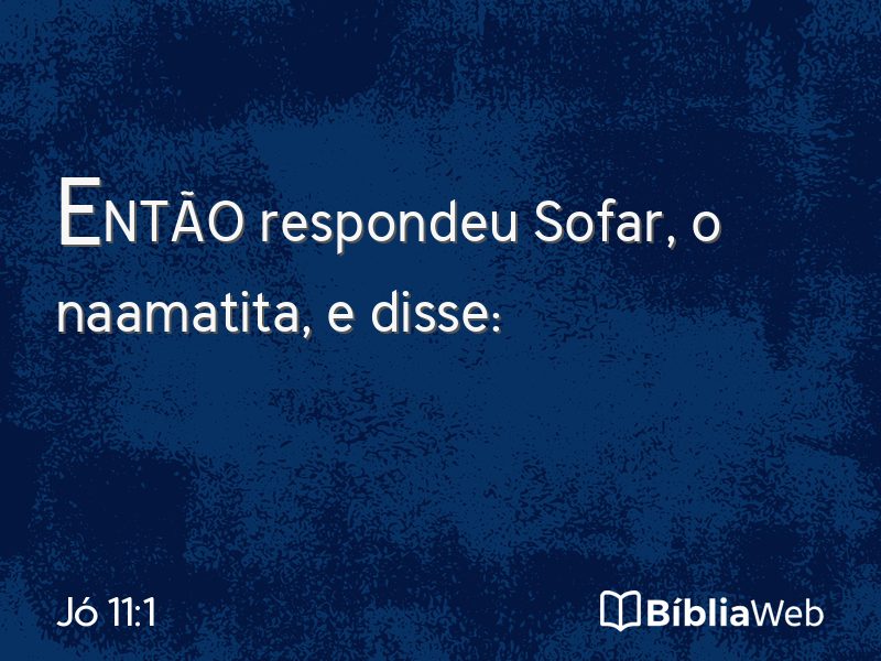 Jó 11:1 em imagem para compartilhar