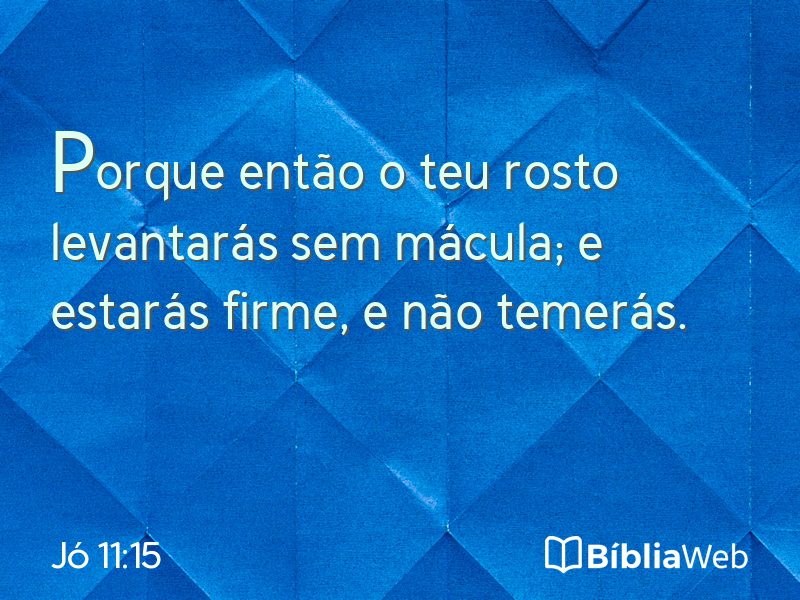 Jó 11:15 em imagem para compartilhar