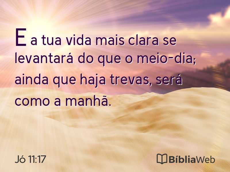 Jó 11:17 em imagem para compartilhar