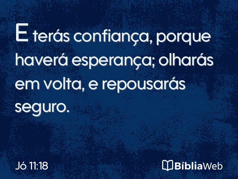 Jó 11:18 em imagem para compartilhar