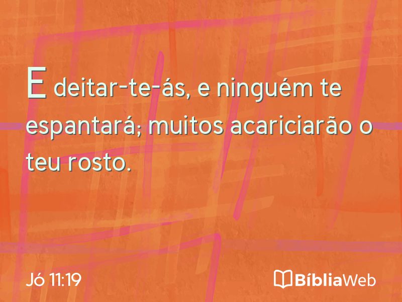 Jó 11:19 em imagem para compartilhar