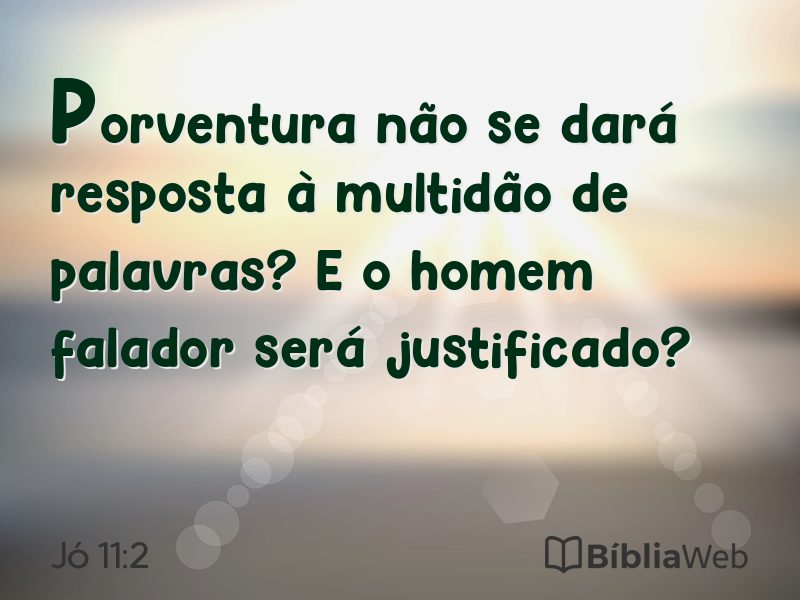 Jó 11:2 em imagem para compartilhar