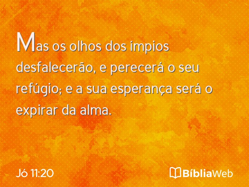 Jó 11:20 em imagem para compartilhar
