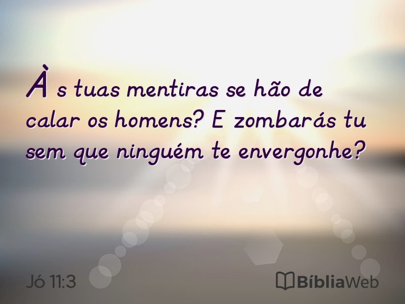 Jó 11:3 em imagem para compartilhar