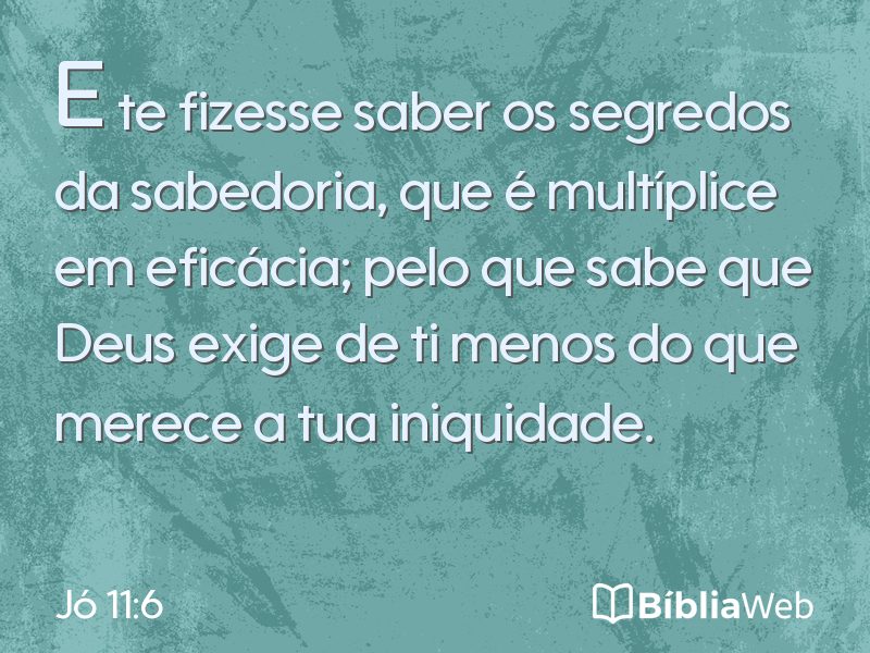 Jó 11:6 em imagem para compartilhar