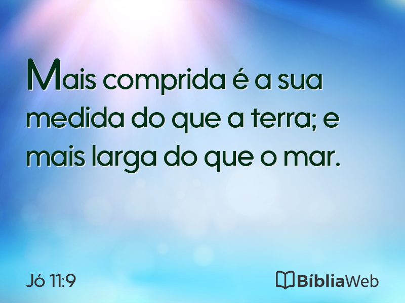 Jó 11:9 em imagem para compartilhar