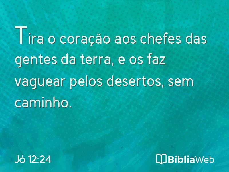 Jó 12:24 em imagem para compartilhar