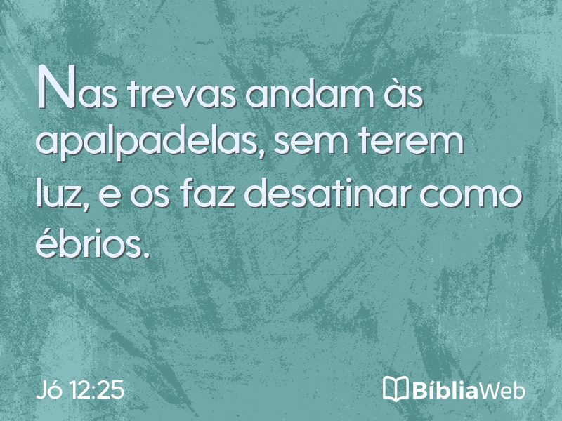 Jó 12:25 em imagem para compartilhar