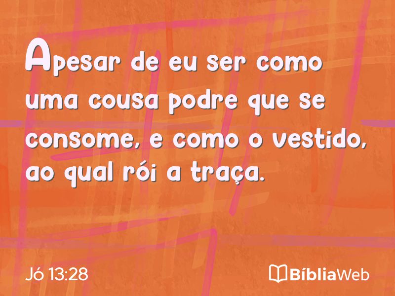 Jó 13:28 em imagem para compartilhar