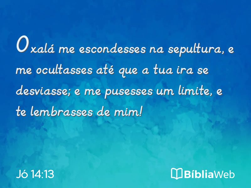 Jó 14:13 em imagem para compartilhar