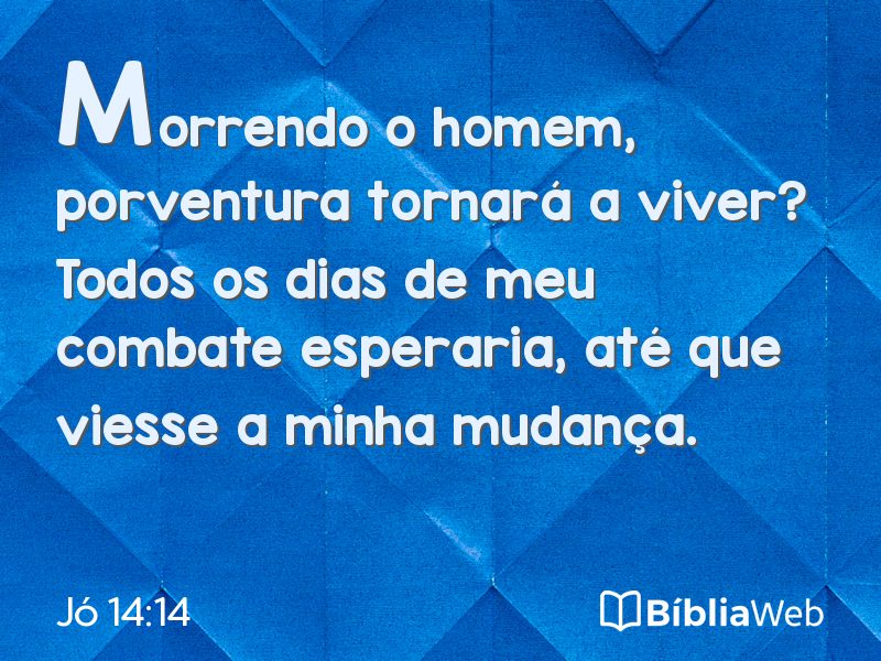 Jó 14:14 em imagem para compartilhar