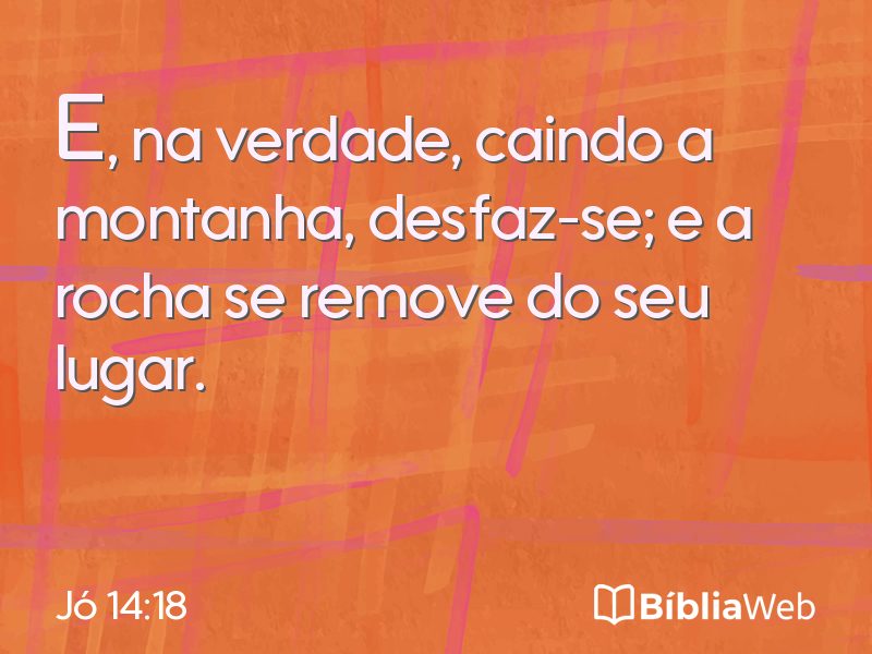 Jó 14:18 em imagem para compartilhar