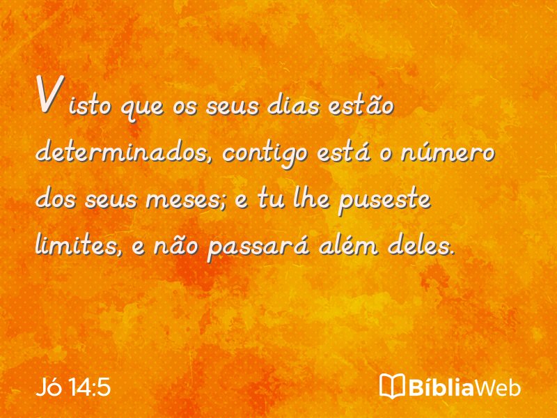 Jó 14:5 em imagem para compartilhar