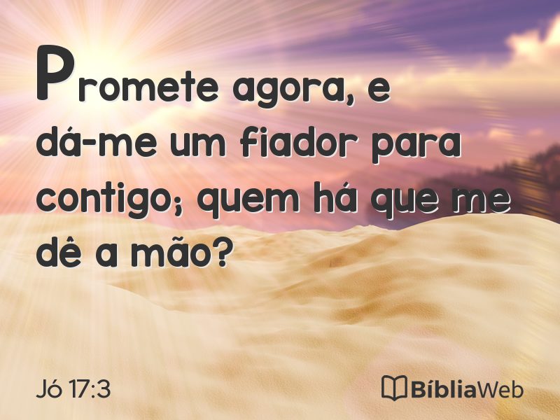Jó 17:3 em imagem para compartilhar