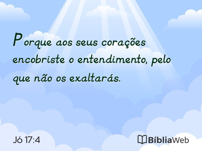 Jó 17:4 em imagem para compartilhar