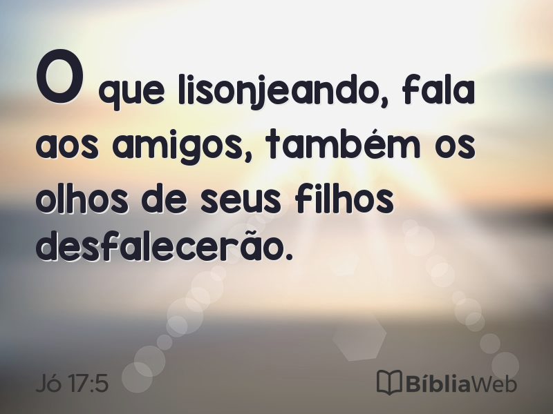 Jó 17:5 em imagem para compartilhar