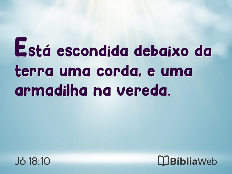 Jó 18:10 em imagem para compartilhar