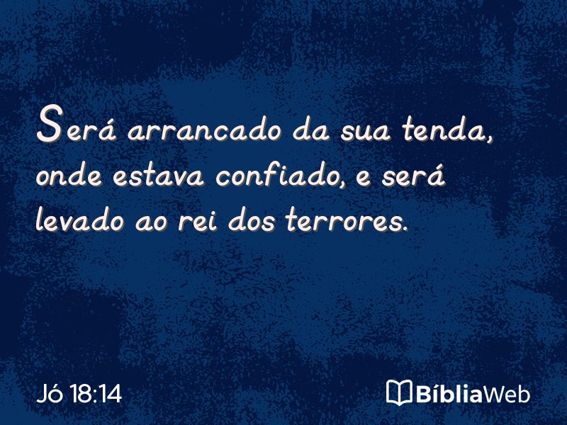 Jó 18:14 em imagem para compartilhar