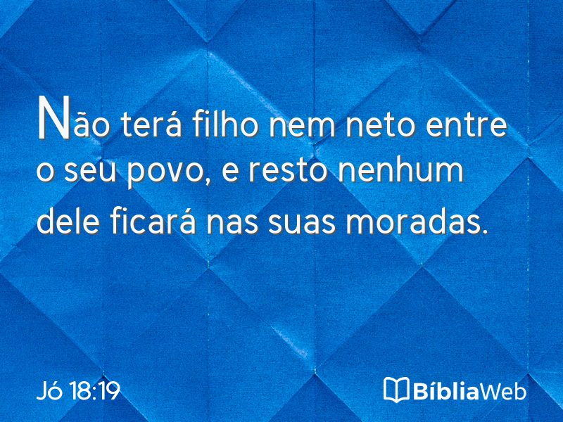 Jó 18:19 em imagem para compartilhar