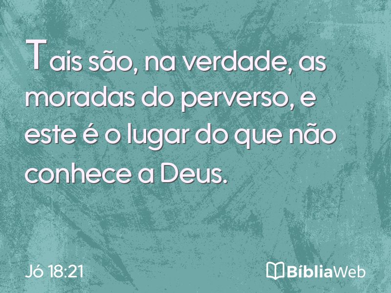 Jó 18:21 em imagem para compartilhar