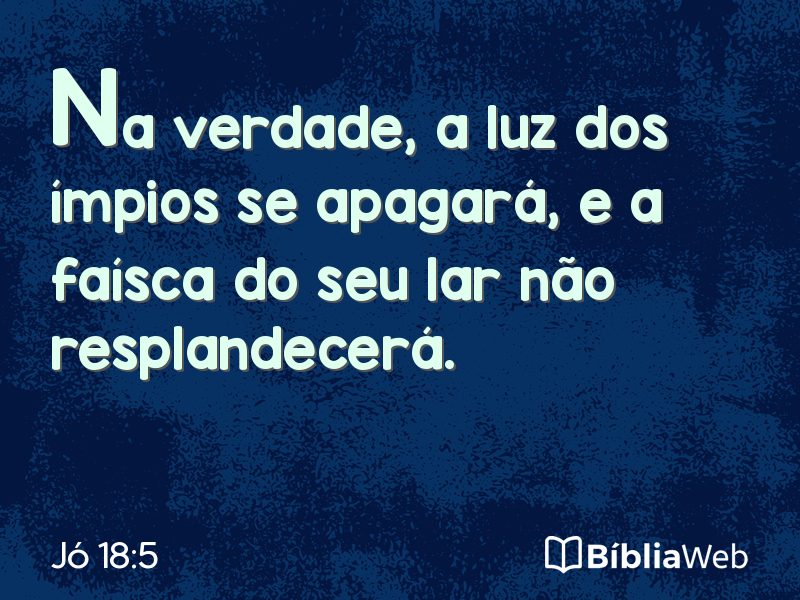Jó 18:5 em imagem para compartilhar