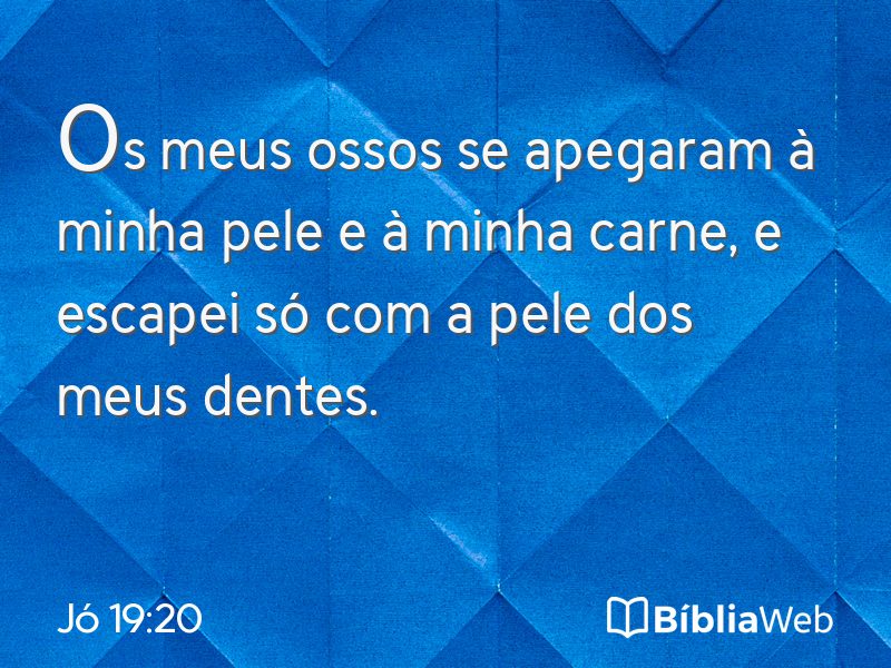 Jó 19:20 em imagem para compartilhar