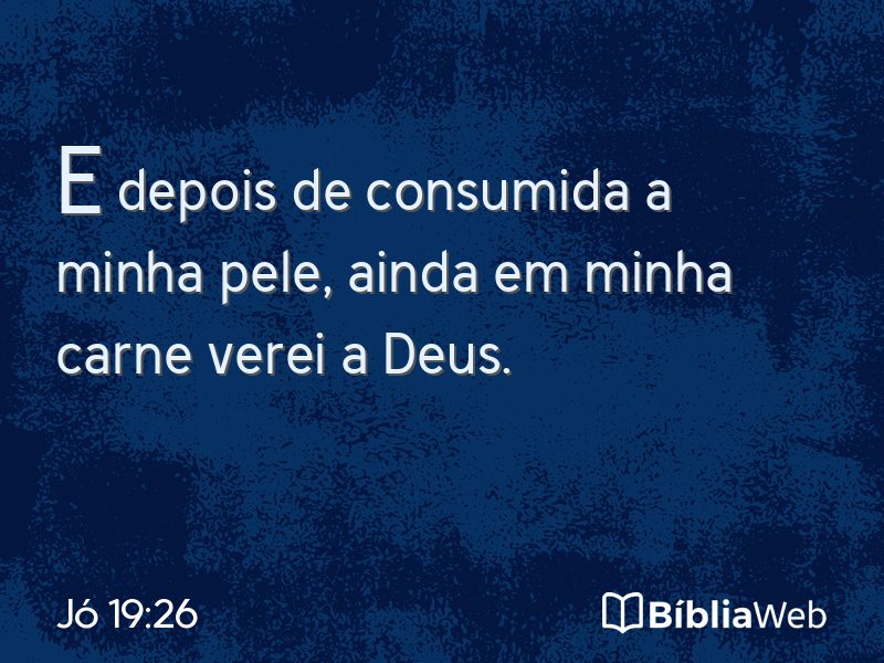 Jó 19:26 em imagem para compartilhar