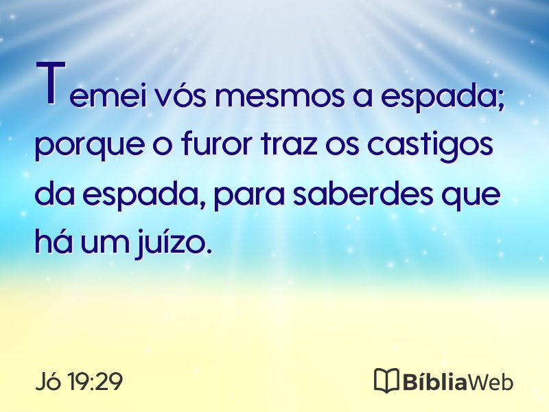 Jó 19:29 em imagem para compartilhar