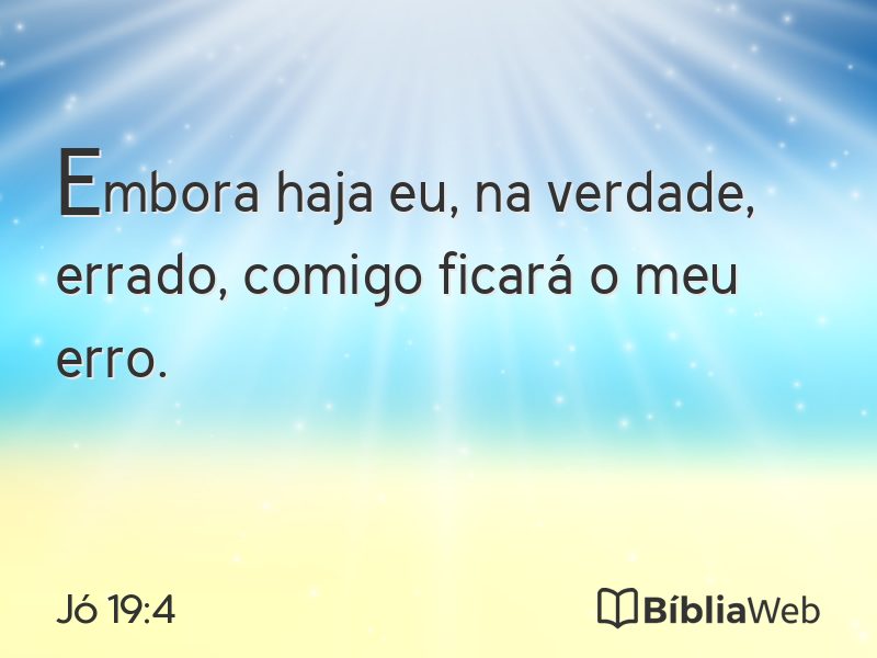 Jó 19:4 em imagem para compartilhar