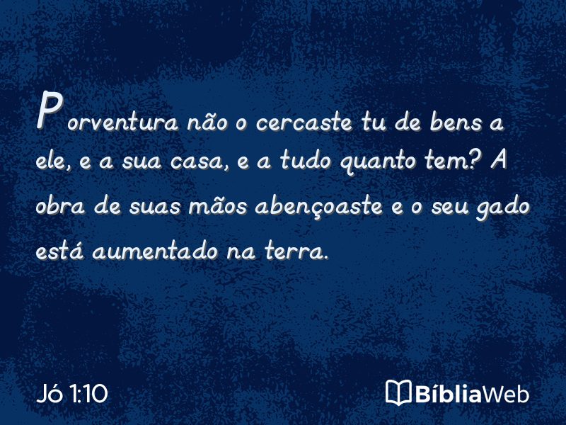 Jó 1:10 em imagem para compartilhar