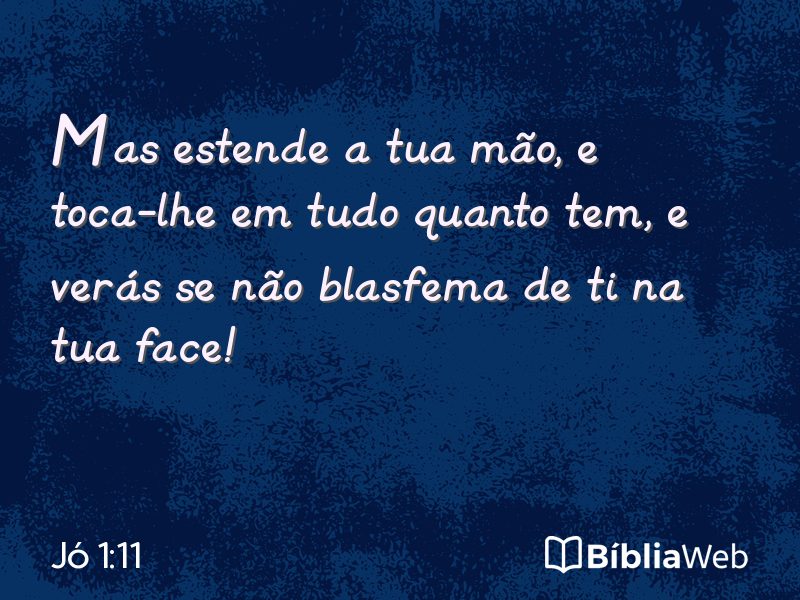Jó 1:11 em imagem para compartilhar