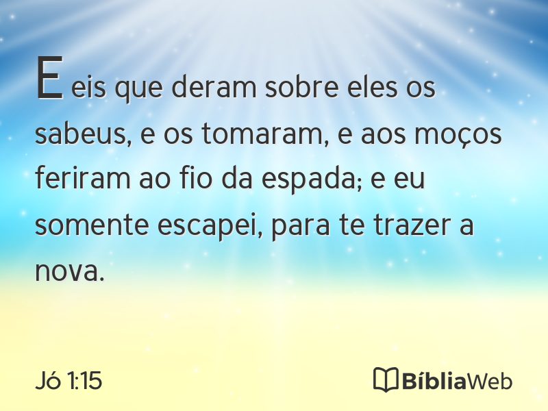 Jó 1:15 em imagem para compartilhar