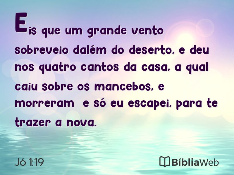 Jó 1:19 em imagem para compartilhar