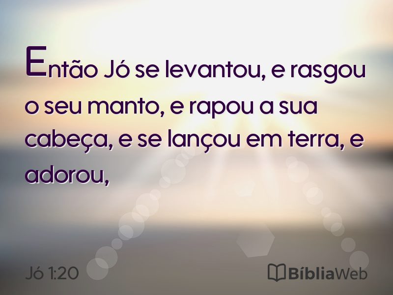 Jó 1:20 em imagem para compartilhar