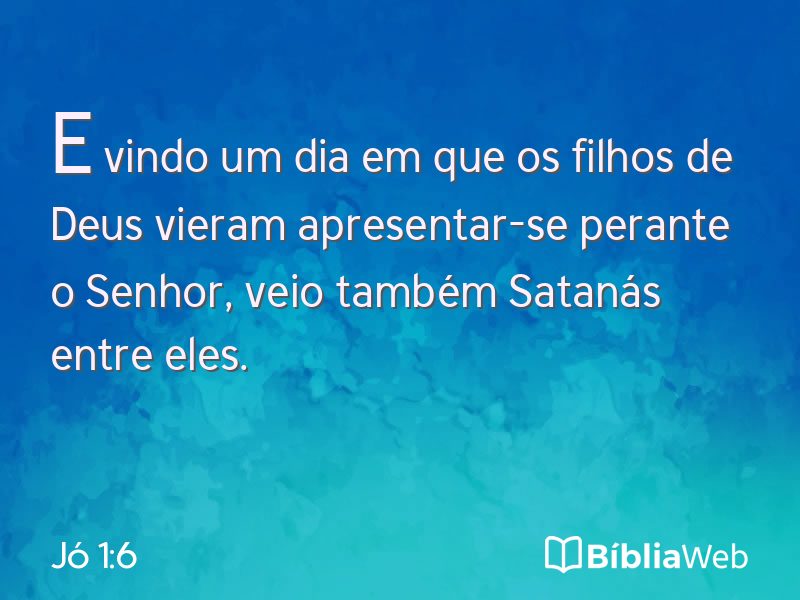 Jó 1:6 em imagem para compartilhar
