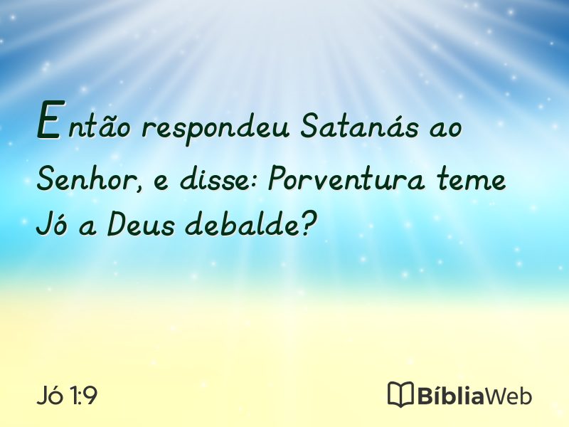 Jó 1:9 em imagem para compartilhar